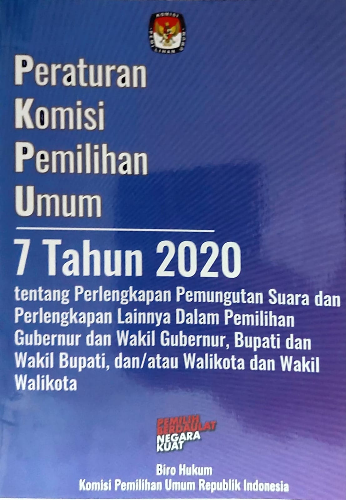Peraturan komisi pemilihan umum nomor 7 tahun 2020